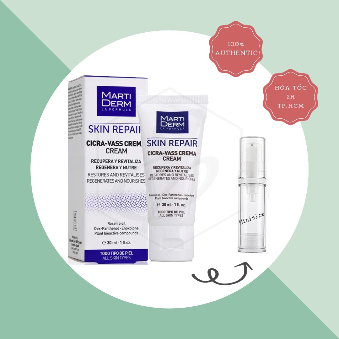 Kem Dưỡng Tái Tạo & Phục Hồi Da Nhạy Cảm MartiDerm Skin Repair Cicra Vass Cream - 30ml